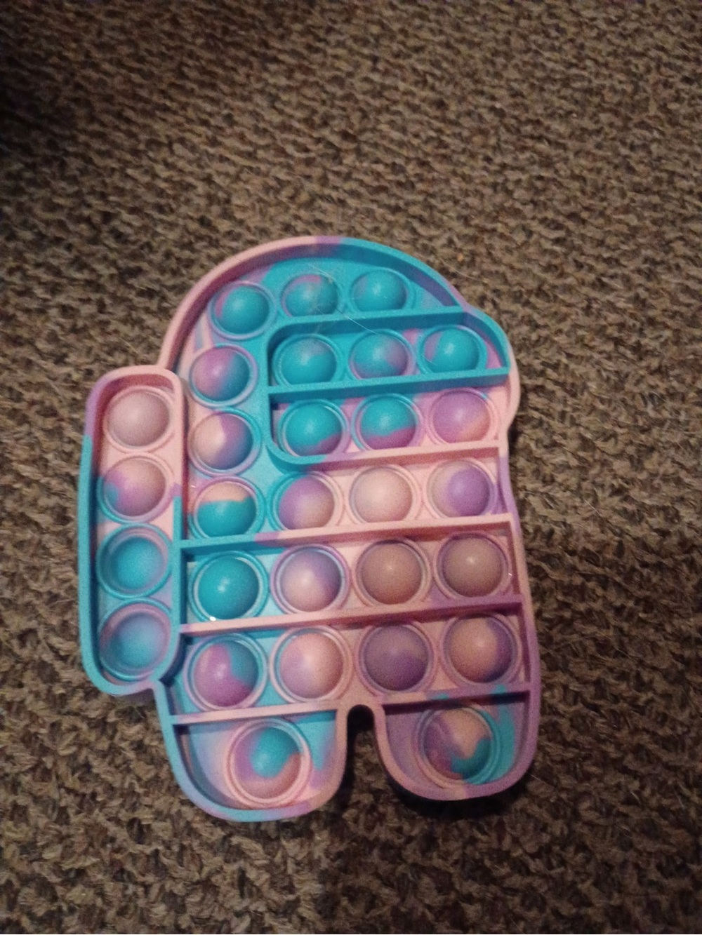 Among Us-Inspired Pastel Pop It Fidget Toy - Pink & Blue